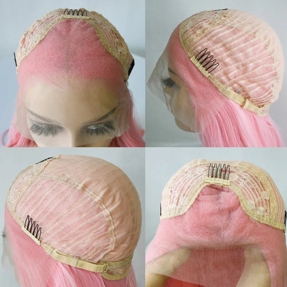 Yellow Wig 13x4 HD Body Wave Lace Frontal Wig Glueless Lace Front Wig Preplucked Synthetic High Quality Ready To Wear Cosplay