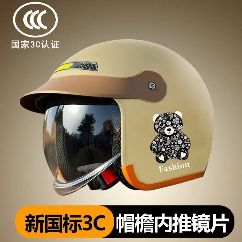 National standard 3C certified winter warm electric vehicle half helmet helmet unisex