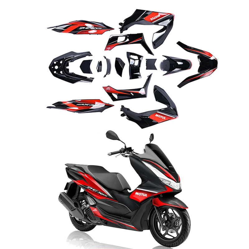 Motorcycle Accessories and Frame Body Spare Parts Motorbike Fairing Kit Front Fairing Fixed Wing Intake Wing for Honda PCX 160