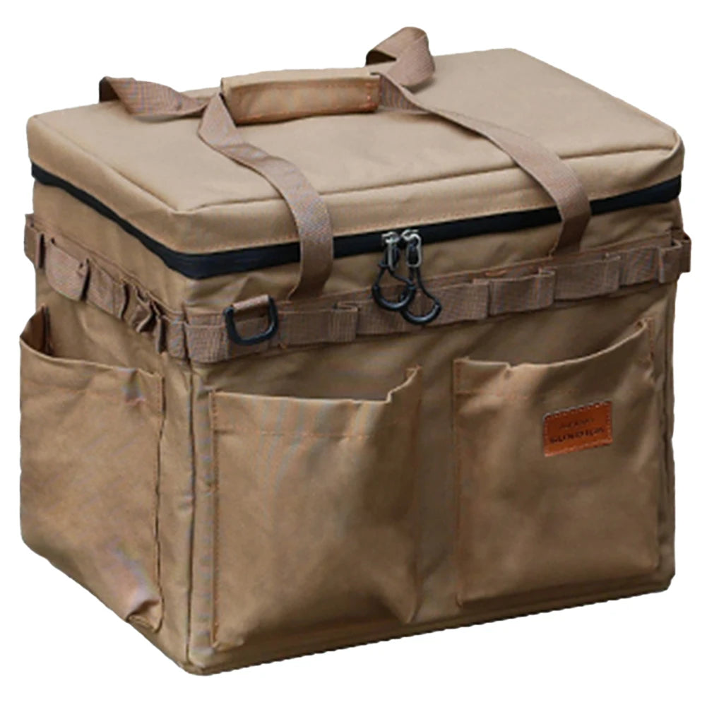 Camping Storage Bag Multifunctional Camping Cooking Utensil Organizer Large Capacity Waterproof Utility Camping Supplies