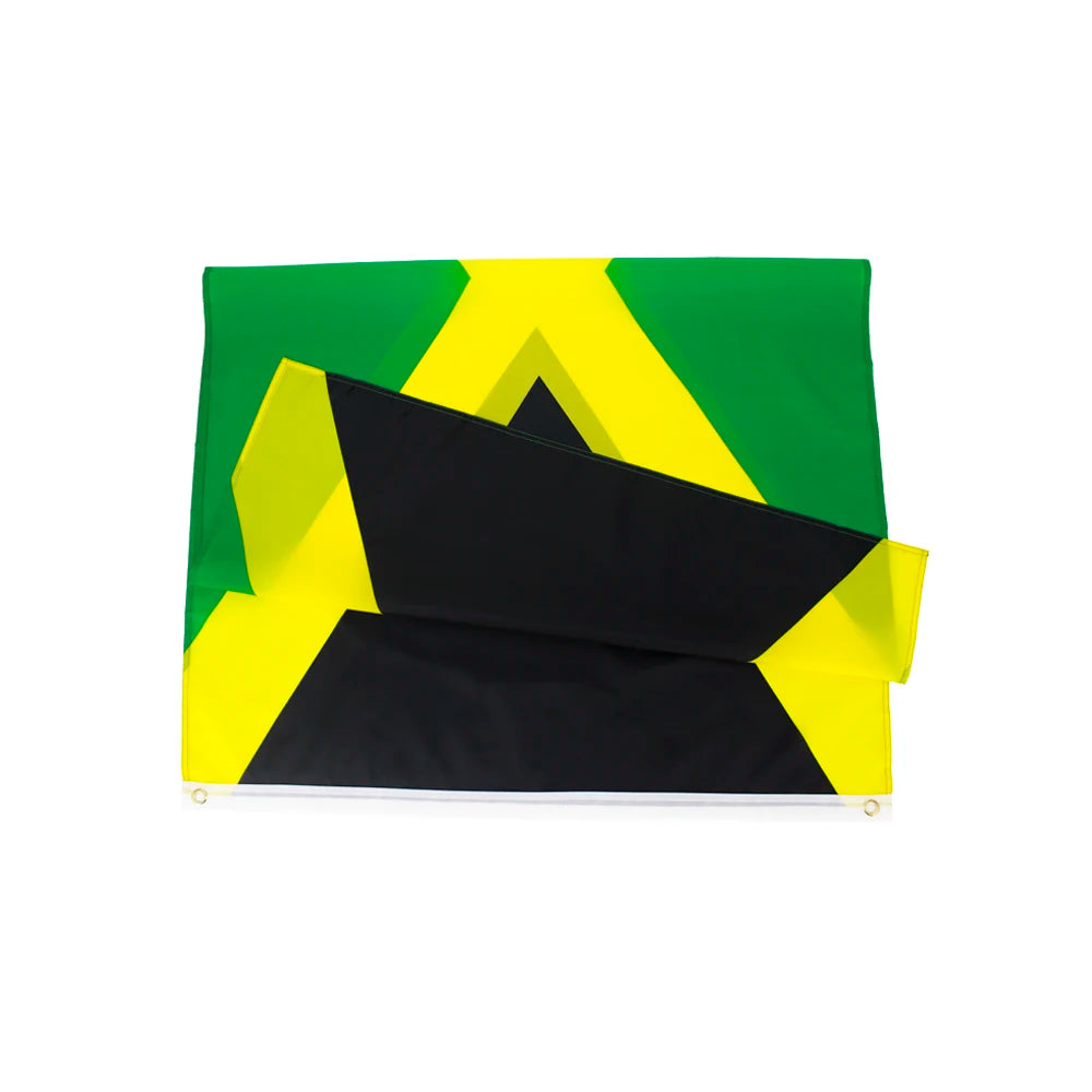 LeaFLAG Jamaica National Flag 90X150cm Hanging Polyester Jamaica flag for decoration
