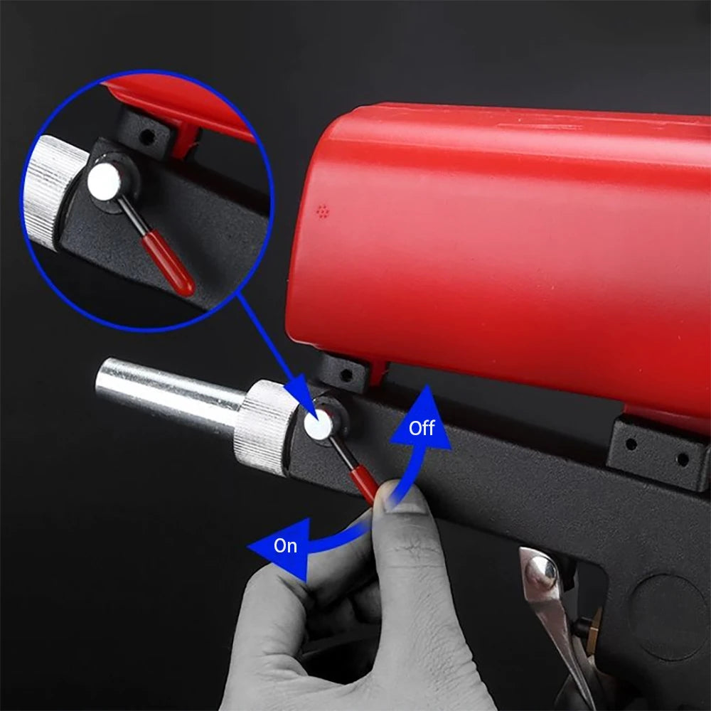 90psi Pneumatic Sandblasting Gun Kit - Adjustable Portable Sand Blaster with Gravity Feed for Continuous Paint Removal & Surface