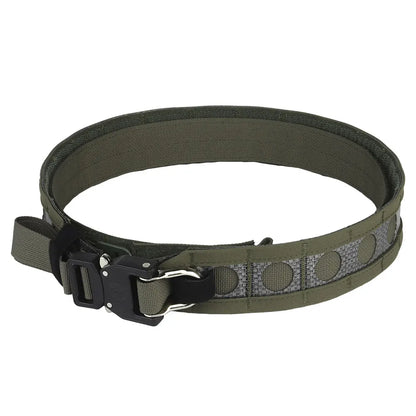 Tactical Ferro-style Bison Lightweight Belt with Quick Detach Metal D-Ring Buckle MOLLE Men's Waist Belt Hunting Pistol Airsoft