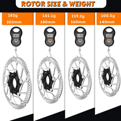 IIIPRO Bike Brake Floating Rotor 140/160/180/203mm Center Lock Brake Disc Ultralight High Strength abstract heat Disc Bike Part