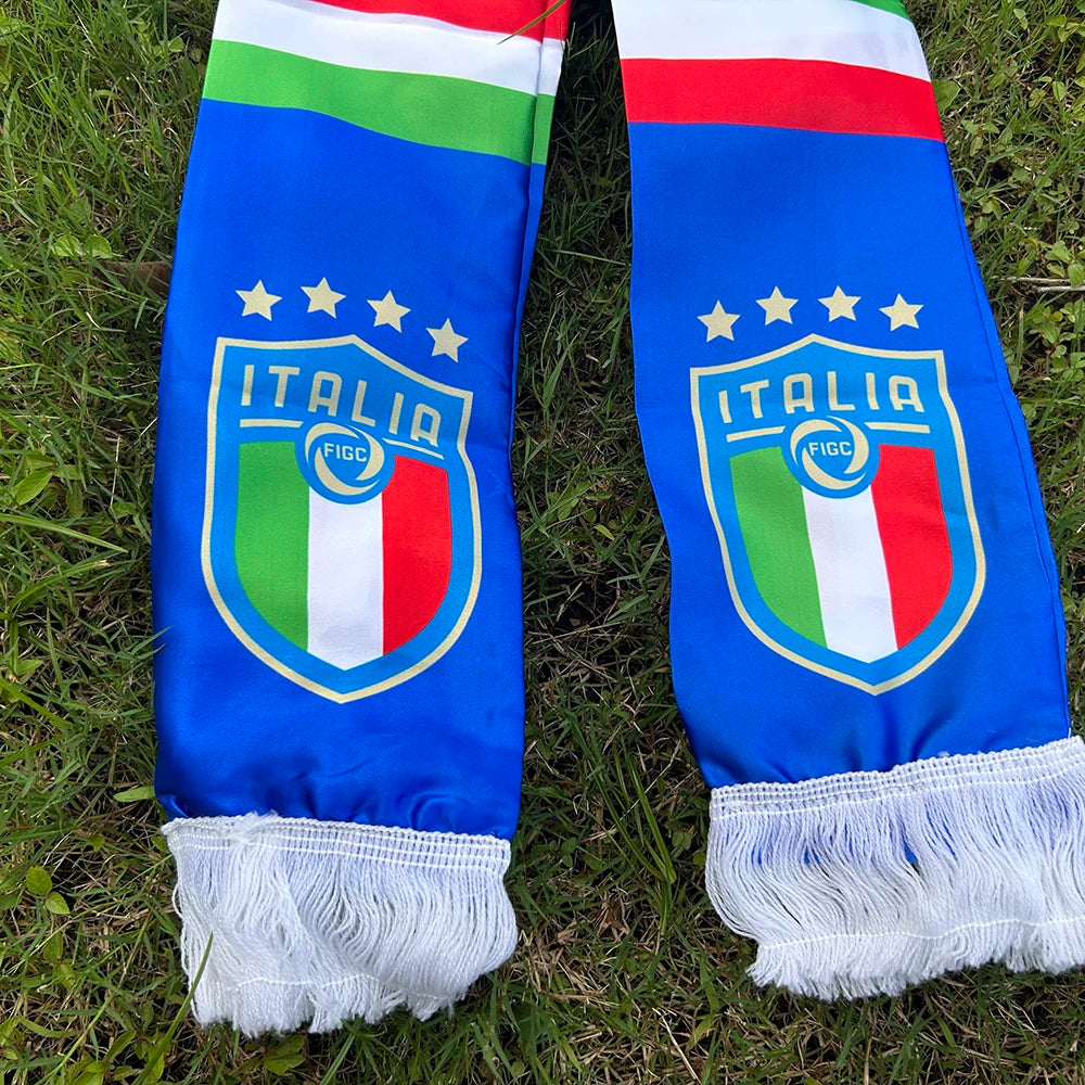 SKY FLAG Italy scarf 13*140cm double printed Italia flag Stain Football Soccer Italy Italian National Flag Scarf  sport decora