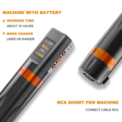 PEPAX Leve H2 Wireless Tattoo Machine Pen 2pcs Battery Tattoo Pen Machine Brushless Motor 3.5/4.2/5.0MM Stroke