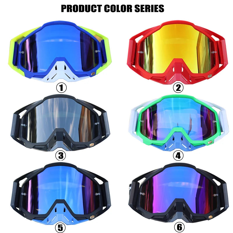 Motorcycle Glasses Dirt Bike MX Goggles Anti-Fog HD Lens Motocross Enduro Sunglasses Windproof Ski Goggles Factory Wholesale