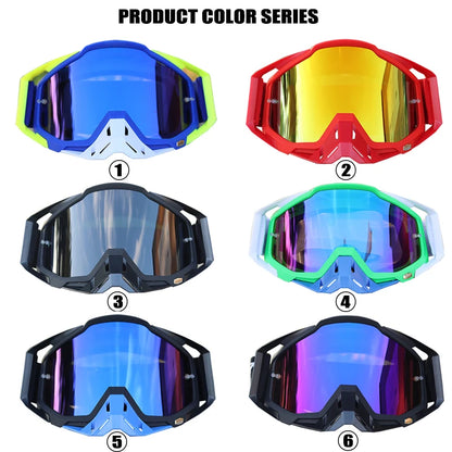 Motorcycle Glasses Dirt Bike MX Goggles Anti-Fog HD Lens Motocross Enduro Sunglasses Windproof Ski Goggles Factory Wholesale