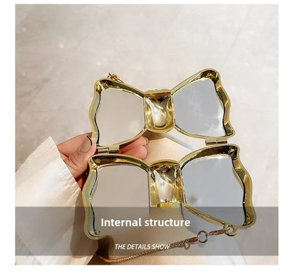 Purses and Handbag Luxury Designer Shoulder Bags Funny Shape Party Wedding Round Acrylic Shiny Clutch Purse Golden Evening Bag