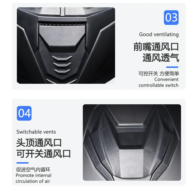 Motorcycle helmet, men's and women's dual lens full face helmet, motorcycle sports car, all season full face helmet