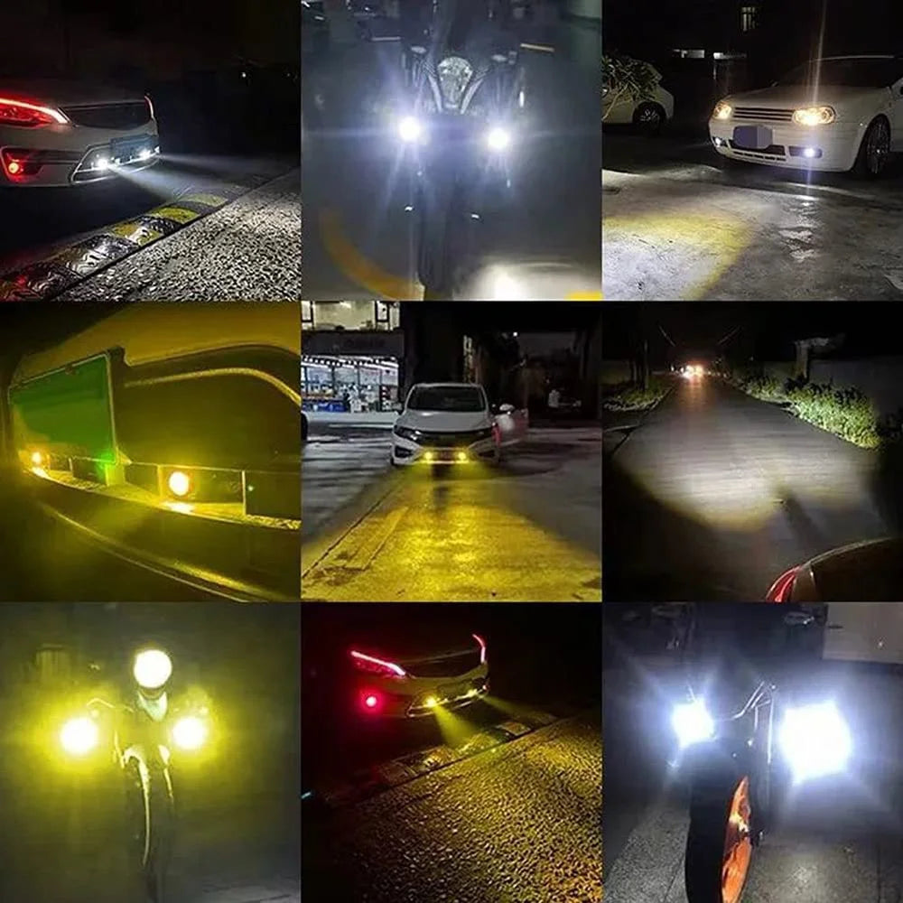 ANMINGPU 6000k/3000k LED Work Light Bar 12V 24V White Yellow Offroad Divring Fog Lights for Car Truck Atv 4x4 LED Headlights