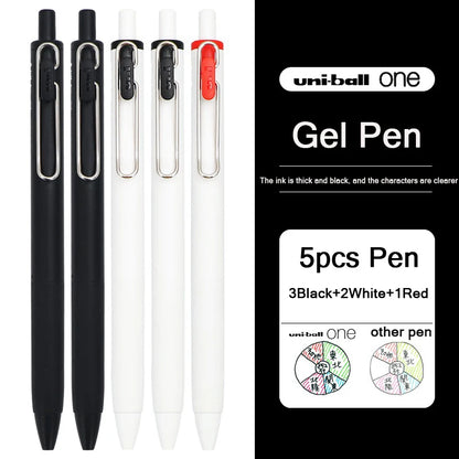 uni-ball one Mitsubishi Limted Gel Pen,Black/Red/Blue/Navy Blue Core Black Technology Signing Canetas for homework,test,meeting
