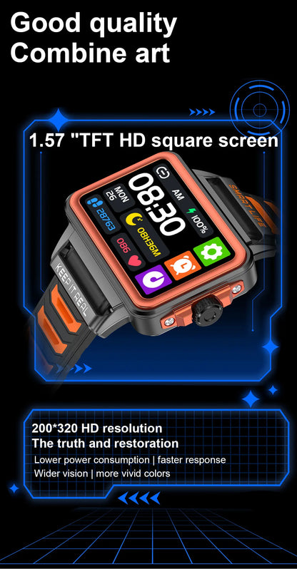 S666 Fashion Smart Watch Men Women Bluetooth Call 1.57" HD Screen Sports Smartwatch Fitness Tracker Outdoor Waterproof