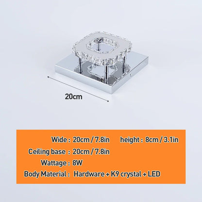 Crystal Ceiling Light Modern Crystal Led Chandelier Luxury Pendant Lighting  Home Decor Lamp Living Room Indoor Fixture Bedroom