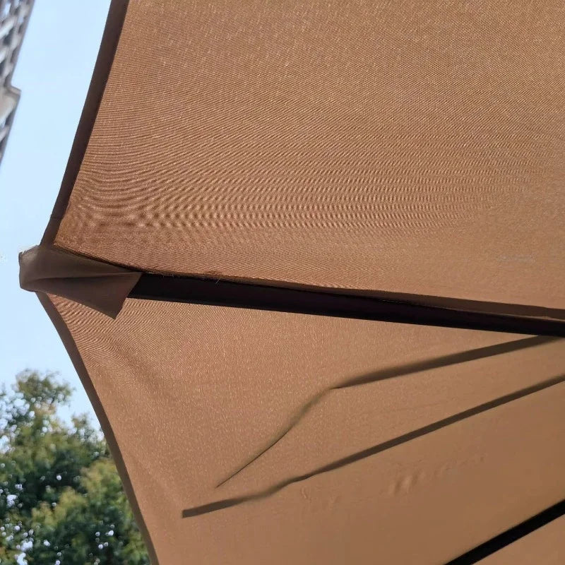 -Three-headed Parasol Outdoor Courtyard Leisure Umbrella With Big Umbrella Set Outside And Big Umbrella Stall Outdoor Garden