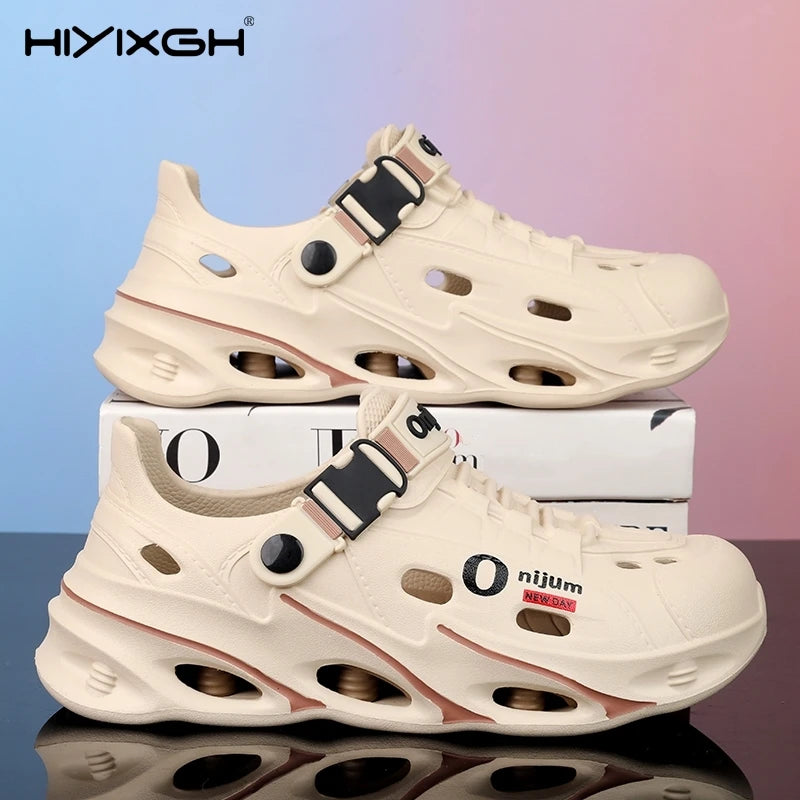 Men's Outdoor Sandals Sport Slippers Beach Slides Breathable Clogs Men Casual Garden Shoes Non-slip Hiking Men Outdoor Sandals