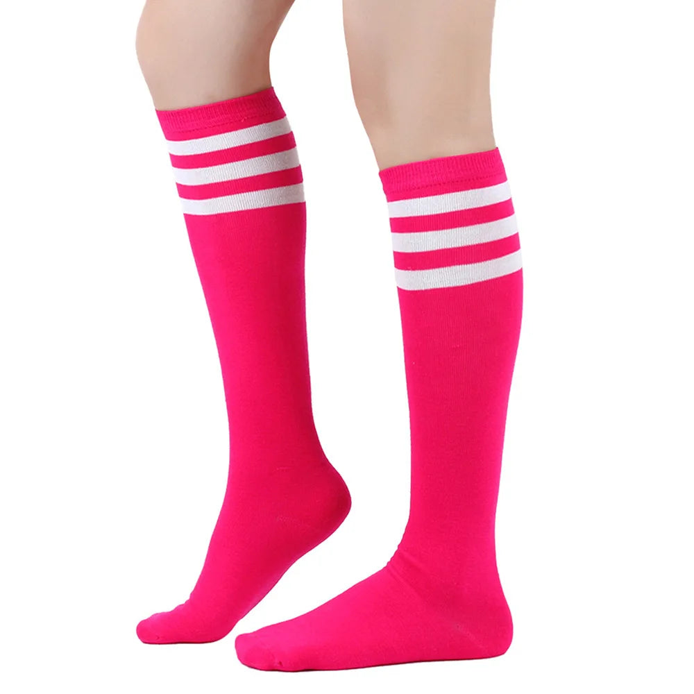 Middle Tube Sock Women Striped Knee High Ladies Japanese Harajuku College Style Cotton Summer Calf Sock Black White Female Gift