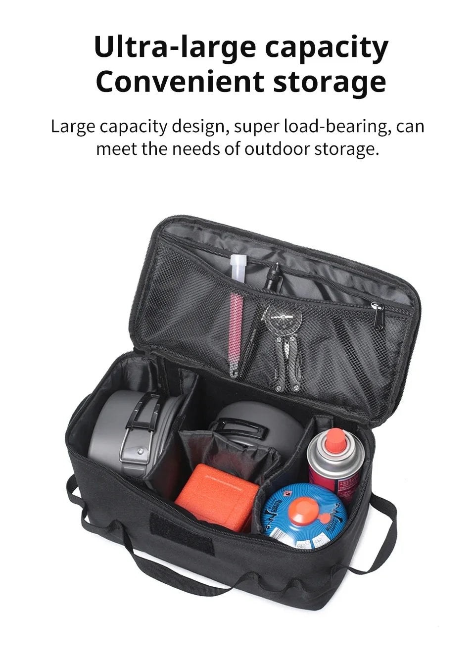 CAOX Outdoor Camping Picnic Bag Camping Supplies Tactical Gear Tent Camping Accessories Large Capacity Travel Bag Picnic Bag