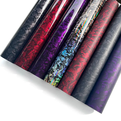 High Glossy Black Silver Red Forged Carbon Fiber Car Sticker on the Hood Adhesive Vinyl for Car Stickers Motorcycle Decal