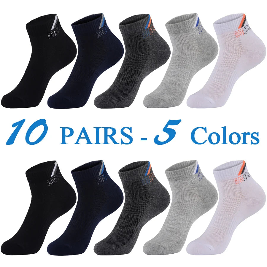 2 Pairs/Lot Running Socks Men Sport Outdoor Casual Cotton Red Stripes Compression Black Colorful Sock Male Gifts 21 Colors