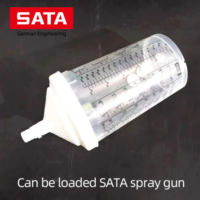 SATA 900 ML Spray Gun Multi-Purpose Paint Plastic Pot Transparent Paint Mixing Cup Universal Paint No-Wash Gun Pot