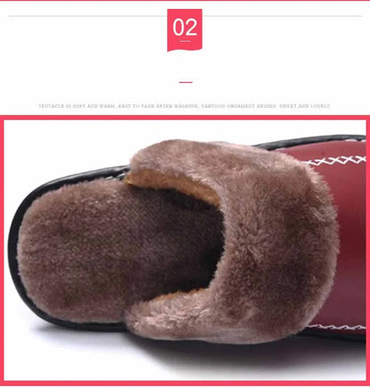 Eyriphy Warm Slippers For Womens Mens Thick Sole Fluffy Fuzzy House Shoes Casual Bedroom Couple Slippers Indoor Cozy Cotton Shoe