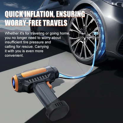 Portable 12V Car Tyre Inflator with Dual-Cylinder Design Air Pressure: 150 PSI Suitable for All Vehicles Outdoor Tyre Emergency