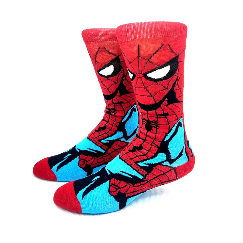2023 New Anime Marvel Men Socks Long Sock Men‘s Knee-High Couples cosplay Sock Personality Hip Hop Harajuku Funny Sock for Women