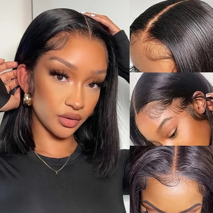 13x4 Straight Lace Front Wigs Human Hair 200% Density Hd Transparent 40 Inch Straight Frontal Wig for Women Straight Wigs
