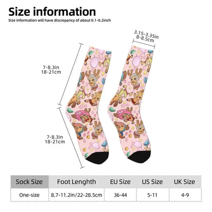 Fashion Men's Socks Harajuku Tony Tony Choppers Sock Luffys Zoros Trafalgar Law Anime Women's Socks Spring Summer Autumn Winter