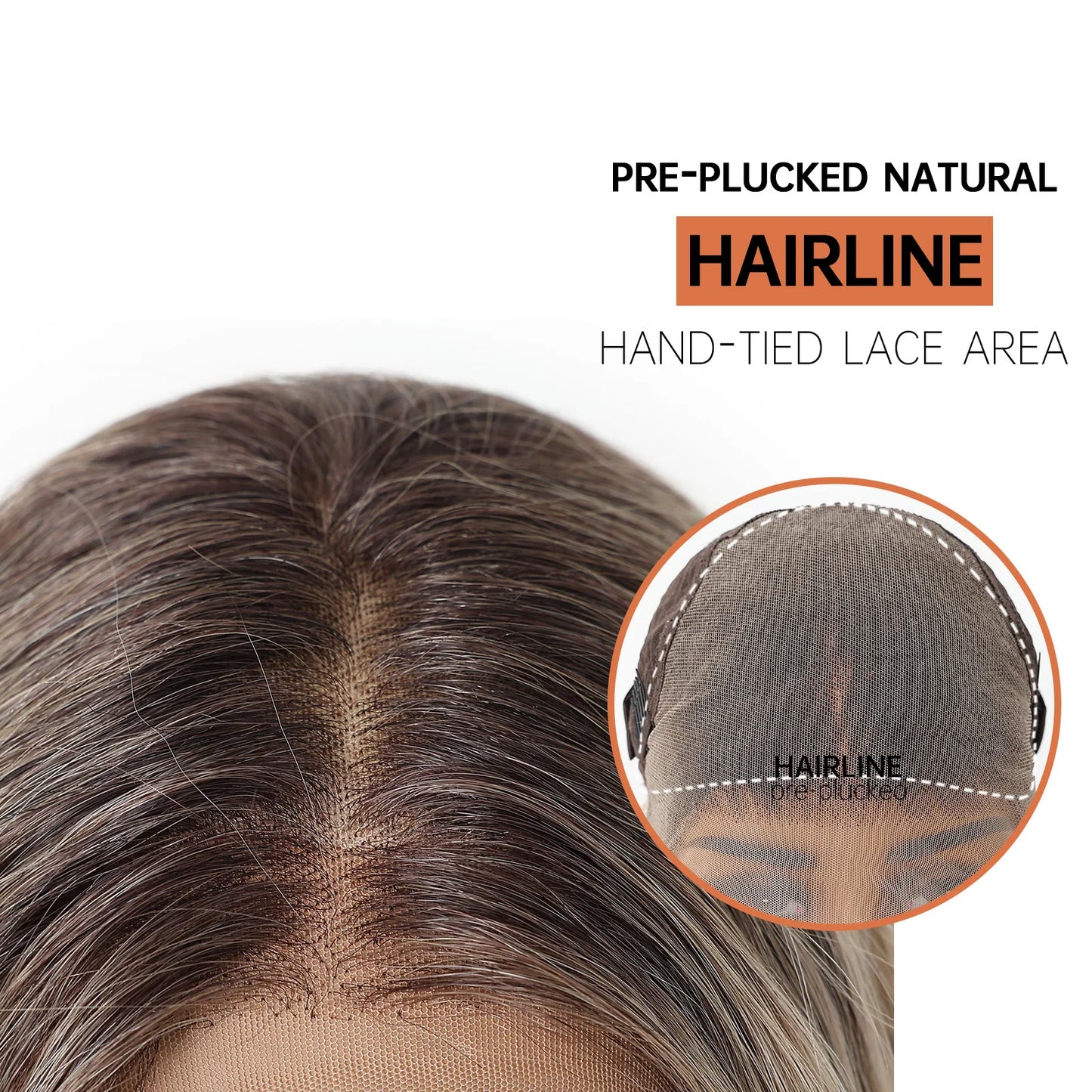 EASIHAIR Long Wavy HD Lace Front Synthetic Wigs for Women Natural Wave Blonde Wigs With Dark Roots 13*6 Lace Wigs Heat Resistant