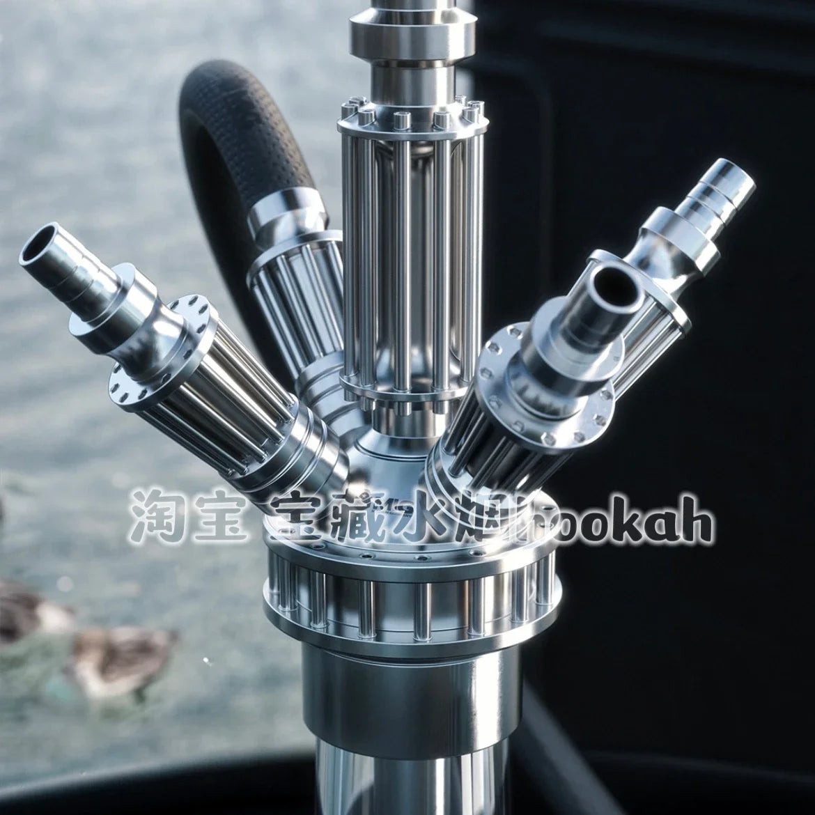 German MIG Titan Hookah High-end 304 Stainless Steel Hookah Shisha Set Bar KTV Hookah