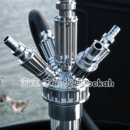 German MIG Titan Hookah High-end 304 Stainless Steel Hookah Shisha Set Bar KTV Hookah