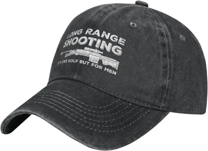 Funny Hat Long Ranges Shooting It's Like Golf But for Men Hat Men Dad Hats Cool Caps