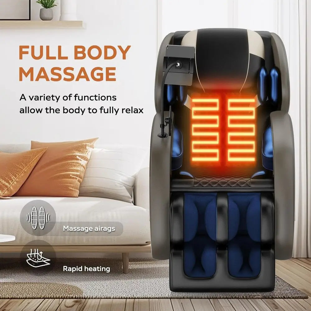Massage Chair ull Body with Heat, Zero Gravity Shiatsu Massage Recliner Chair,5 Auto es, 6 ix Rollers,oot Massage,Customized
