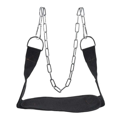 Useful Thicken Weight Lifting Belt With Chain Dipping Belt For Pull Up Chin Up Kettlebell Barbell Fitness Bodybuilding Gym Belt