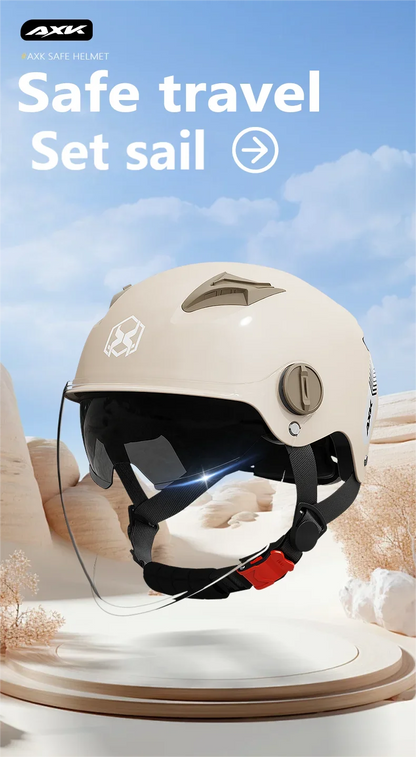 New Fashion ABS Unisex Motorcycle Helmets Motorcycle Accessories Helmet for Adults Long Lens White