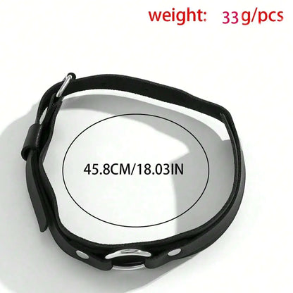 1pc Men's Black PU Leather Fashion Arm  Men's Punk Style Black Leather Arm Bands As Fashion Performance Accessories
