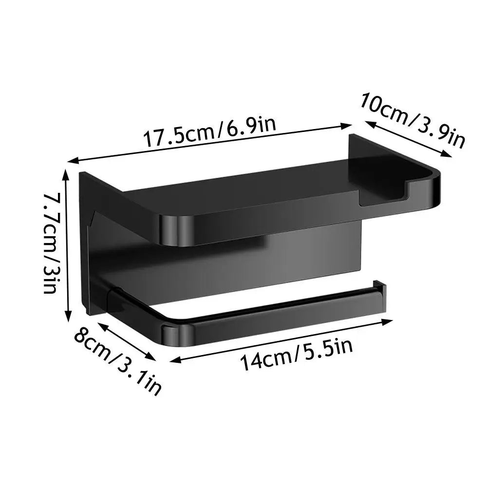 Toilet Storage Case Bathroom Tissue Box No-Drill Paper Rack Small Organizer Household Items Durable Stand Tissue Box Holder