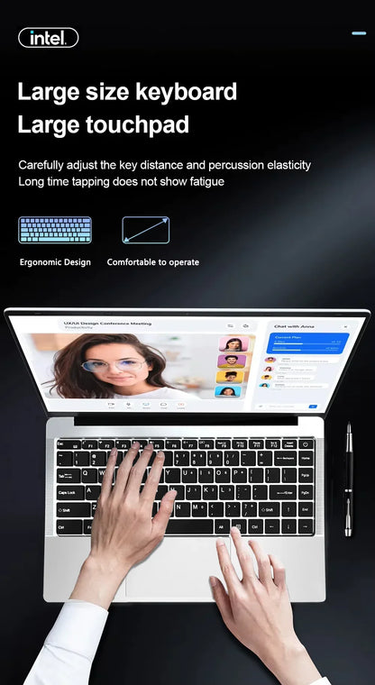 Intel Core i7 9850H 12GB RAM Windows 11 Pro Laptops Computer  1TB SSD Office Gamer Study notebook Computer PC 1920*1080