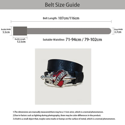 Punk Skull Plus size Leather Belt For women and men Harajuku Gothic Y2K Embossed Skeleton Hand Decoration Halloween Accessories