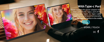 23.8” 120Hz Touchscreen Computer IPS 100%sRGB Display With Stand Portable Monitor For LaptopXBox Switch PS5 Gaming Extend Screen