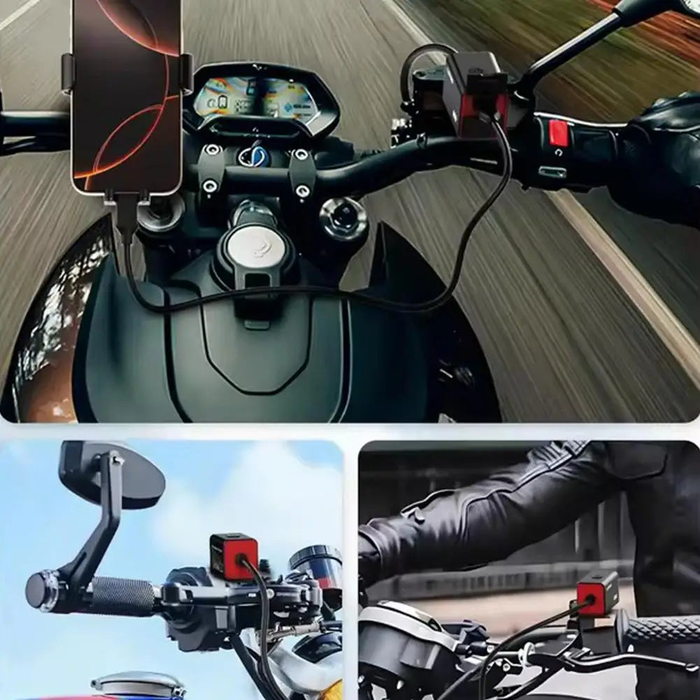 Premium Motorcycle Usb C Fast Charger Pd+qc3.0 60w Charger 12v/24v Phone Vehicle-mounted C Adapter Type Cell Waterproof Soc A0a9