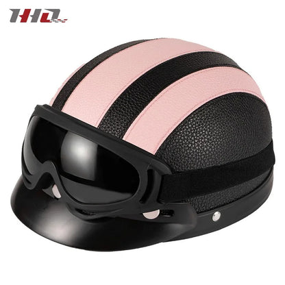 New style safety helmet motorcycle headgear all seasons universal for men and women, warm in autumn and winter,retro half helmet