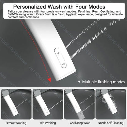 Smart Toilet Intelligent Bidet Seat with Heated Seat Foam Shield Automatic Lid  Self-Cleaning No Water Pressure Limit One Piece