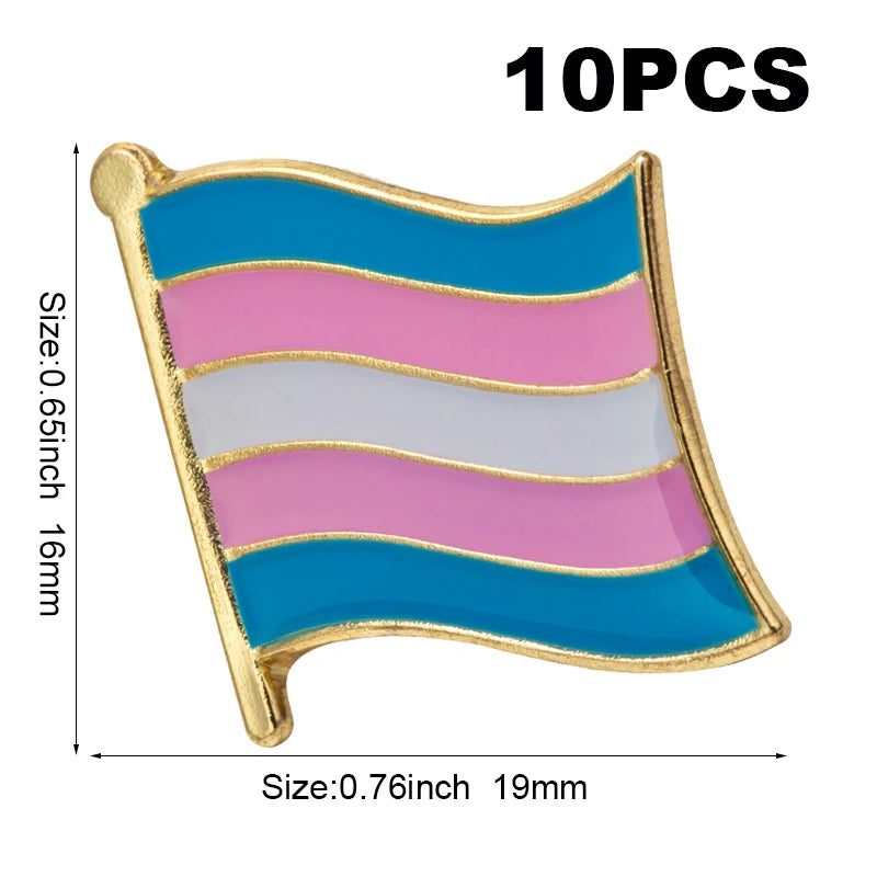 10pcs a lot Philadelphia Pride Badges LGBT Pin Metal Rainbow Badge Pins Gay Pride Lapel Pinback