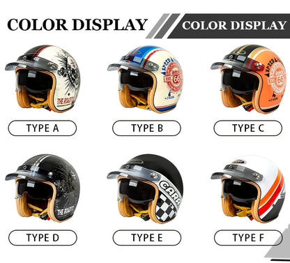 Jet Helmet Men Women Open Face Motorcycle Helmets DOT Approved Capacete De Moto ABS Material Moto Equipments ECE Certified