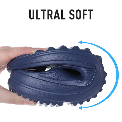 Kidmi Women Flat Sandals Women Slippers Outdoor Non-slip House Slippers Unisex Beach Slides Orthopedic Breath Soft Slippers
