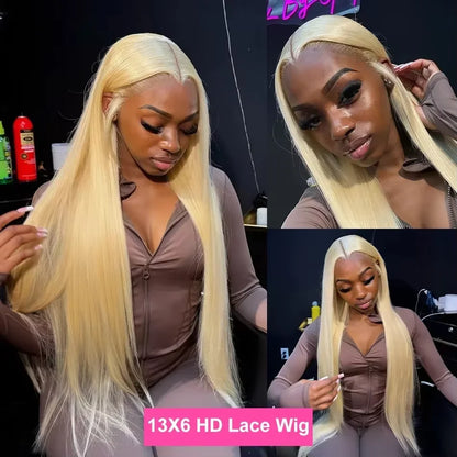 613 HD Lace Frontal Wig 13X6 Straight 100% Human Hair Wigs 40 50 Inch 13x5 Colored Blonde Lace Front Pre Plucked Human Hair Wig