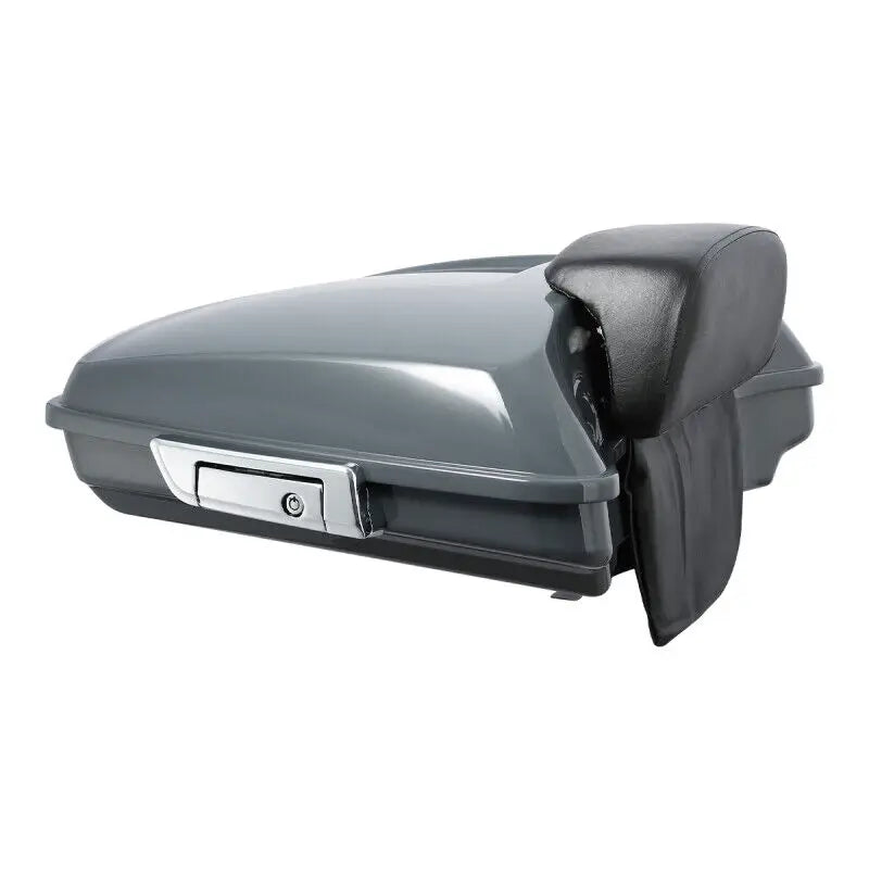Motorcycle Razor Trunk Backrest Rack For Harley Touring Road Glide Street Glide 2014-2025 Gunship Gray